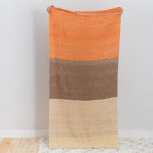 Load image into Gallery viewer, Chestnut Throw Blanket cream/brown,orange, ecoswiss dyes
