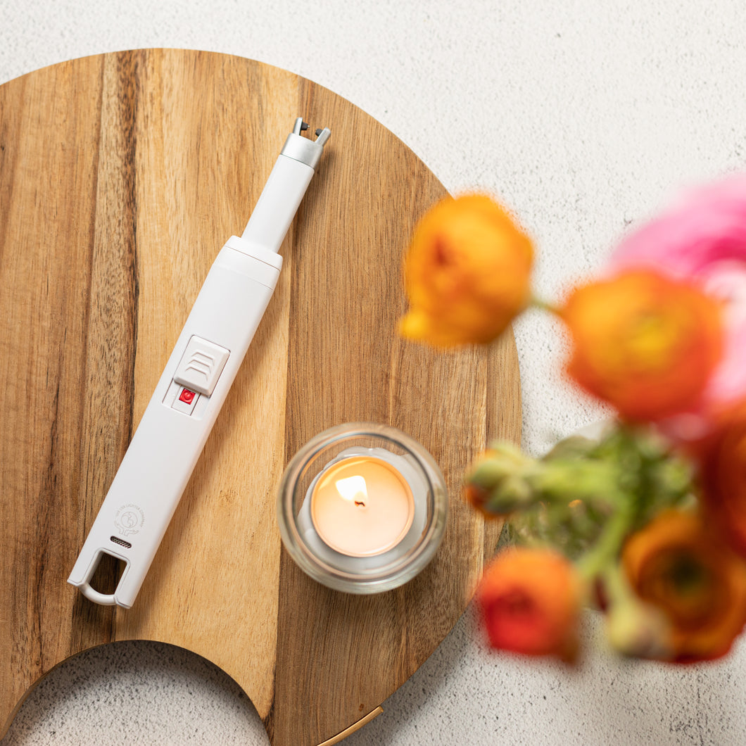 USB Lighter Co. Rechargeable Candle & Grill Lighter - White