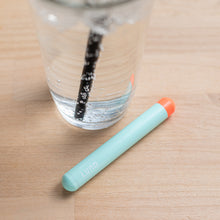 Load image into Gallery viewer, Reusable Drinking Straw mint with coral top
