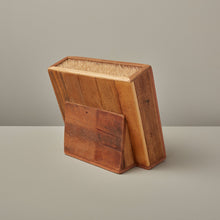 Load image into Gallery viewer, Be Home Reclaimed Wood Angled Rectangular Knife Block
