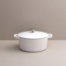 Load image into Gallery viewer, Kana Lifestyle Mini Dutch Oven - White with Silver Knob
